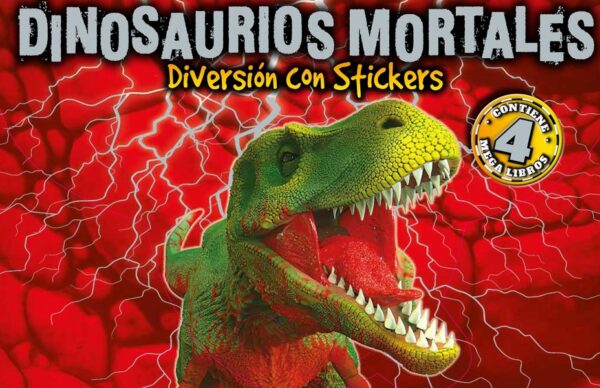 Diversión con stickers: Dinosaurios mortales