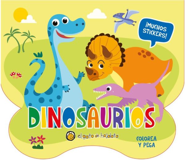 Colorea y pega: Dinosaurios