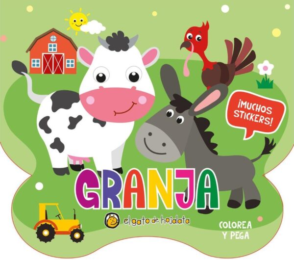 Colorea y pega: Granja