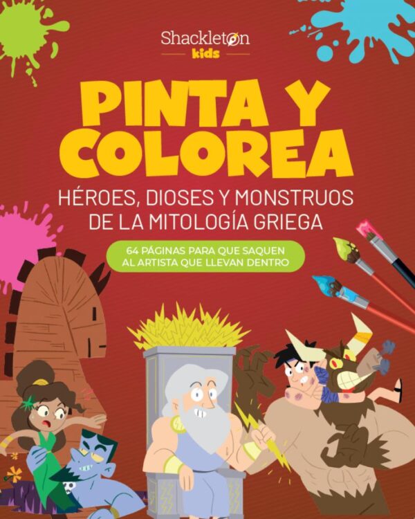 Pinta y colorea: Heroes, dioses y monstruos de la mitologia griega